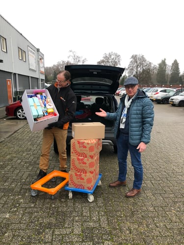 Marcel Meeman bij de Voedselbank