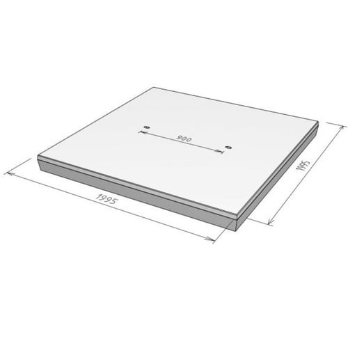 Stelcon A-plaat met vellingkant, 14 cm