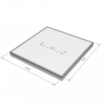 Stelcon N-plaat met hoeklijn, 25 cm