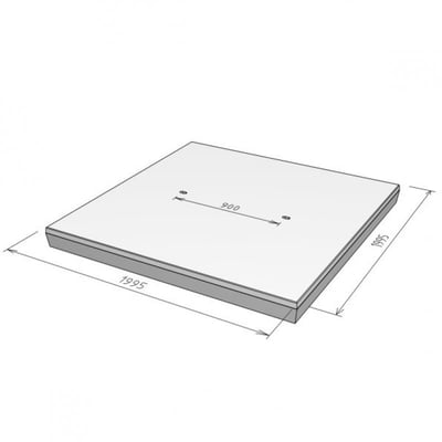 Stelcon N-plaat met vellingkant, 14 cm