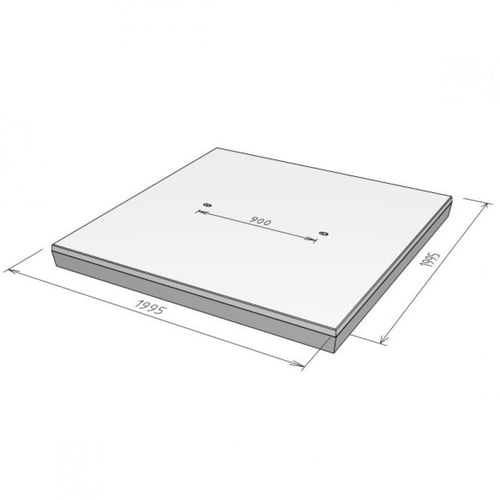 Stelcon N-plaat met vellingkant, 16 cm