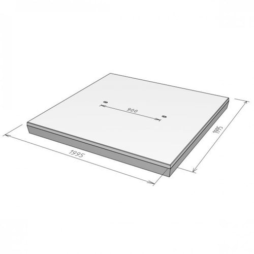 Stelcon N-plaat met vellingkant, 25 cm