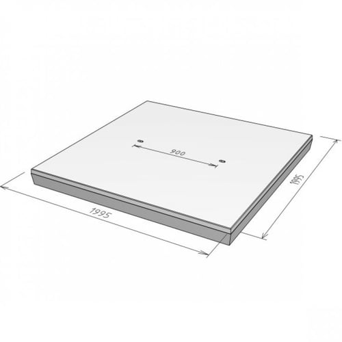 Stelcon aanrijdplaat met vellingkant, 14 cm