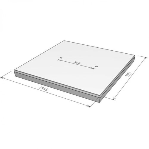 Stelcon aanrijdplaat met vellingkant, 16 cm